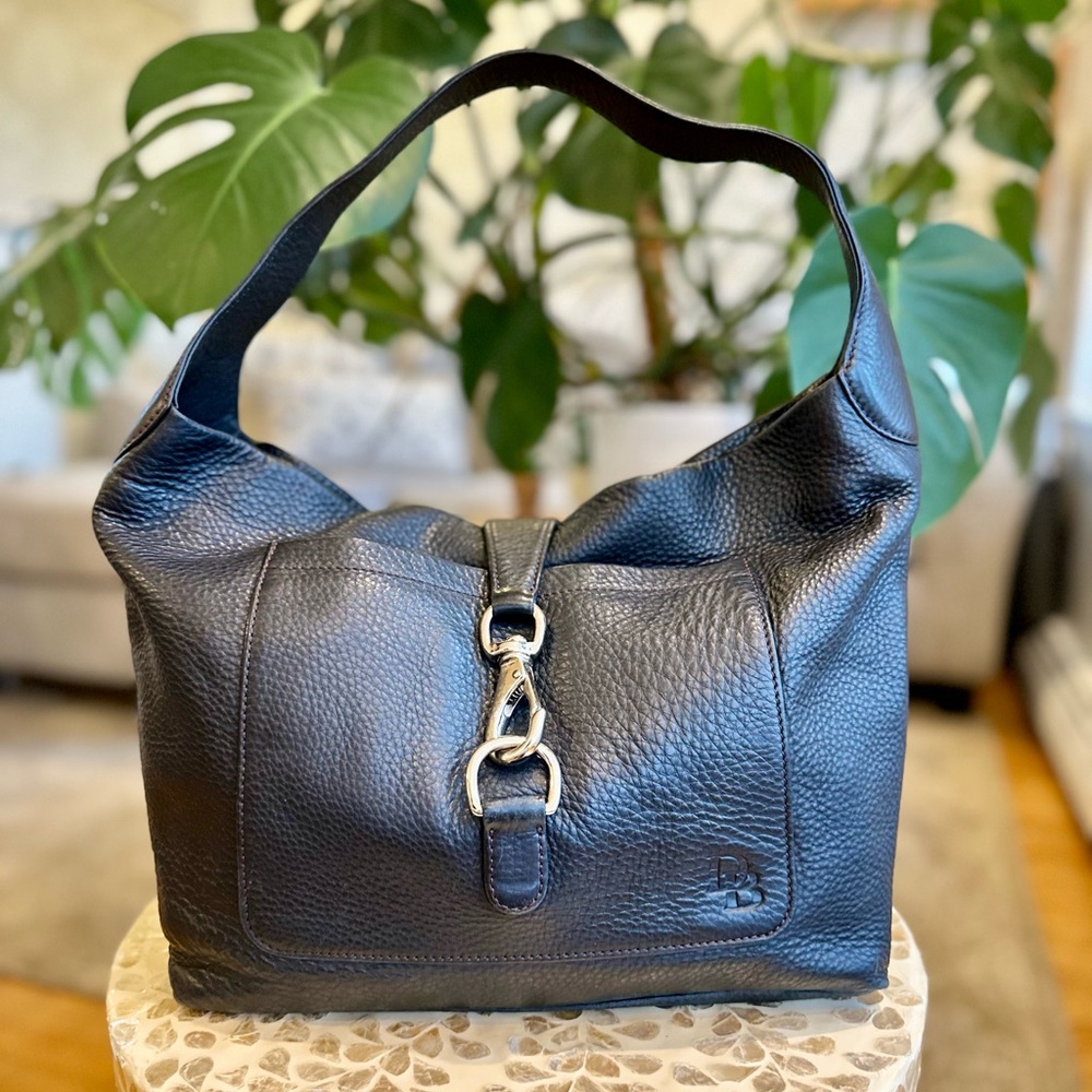 Dooney & Bourke Genuine Black Leather Shoulder Bag Vintage